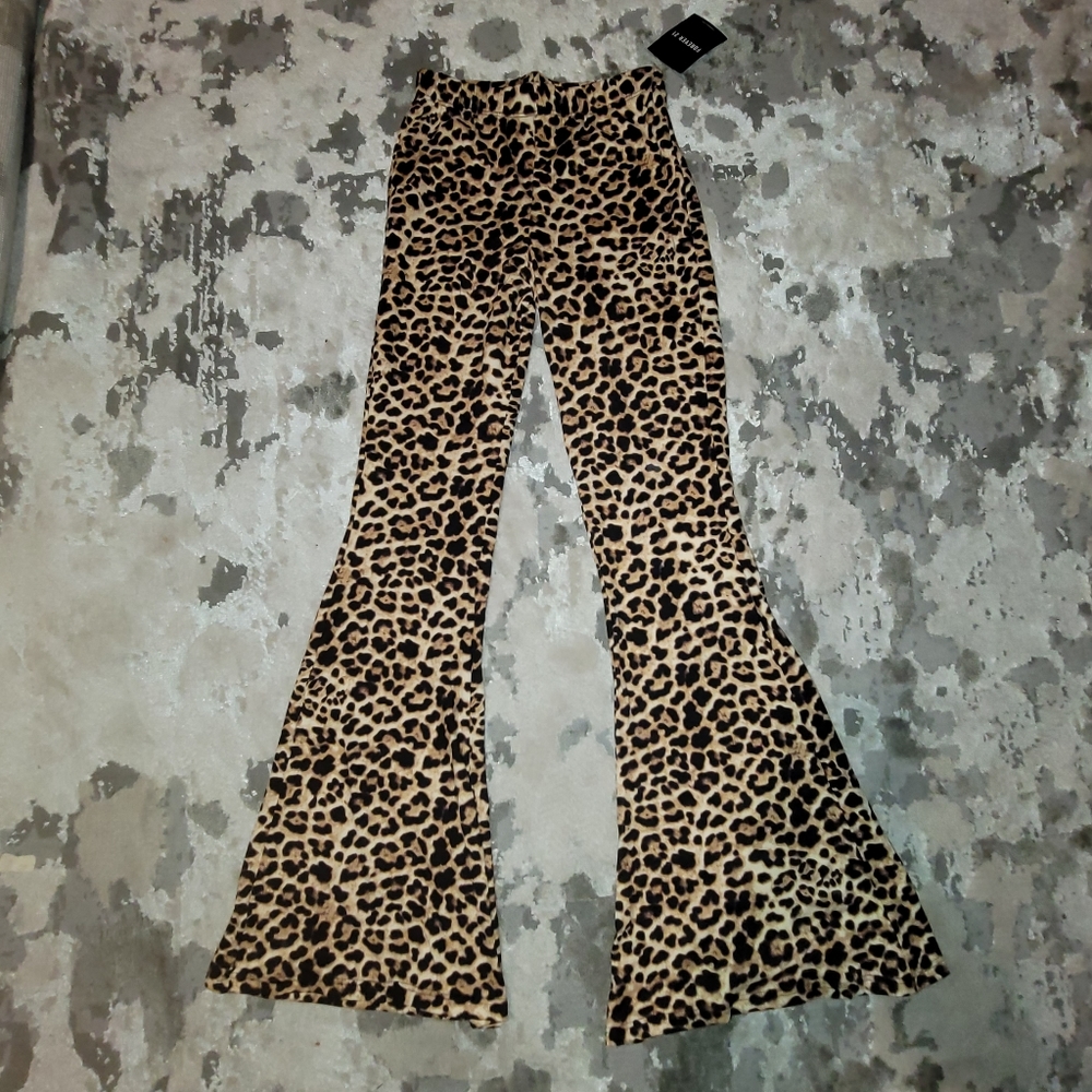 Leopard Print Flare Pant